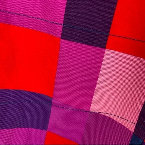 BILLABONG Pink Red Plaid Bermuda Board Shorts Size 7 - Picture 10 of 10